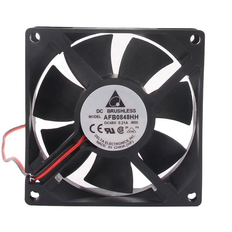 Original DELTA 12V 24V DC48V 0.21A EC AC 80X80X25MM 8CM 8025 Large air Volume Double Ball Converter Welder AFB0848HH Cooling Fan